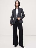 Slim Italian Lightweight Wool Blazer - Charcoal Gray