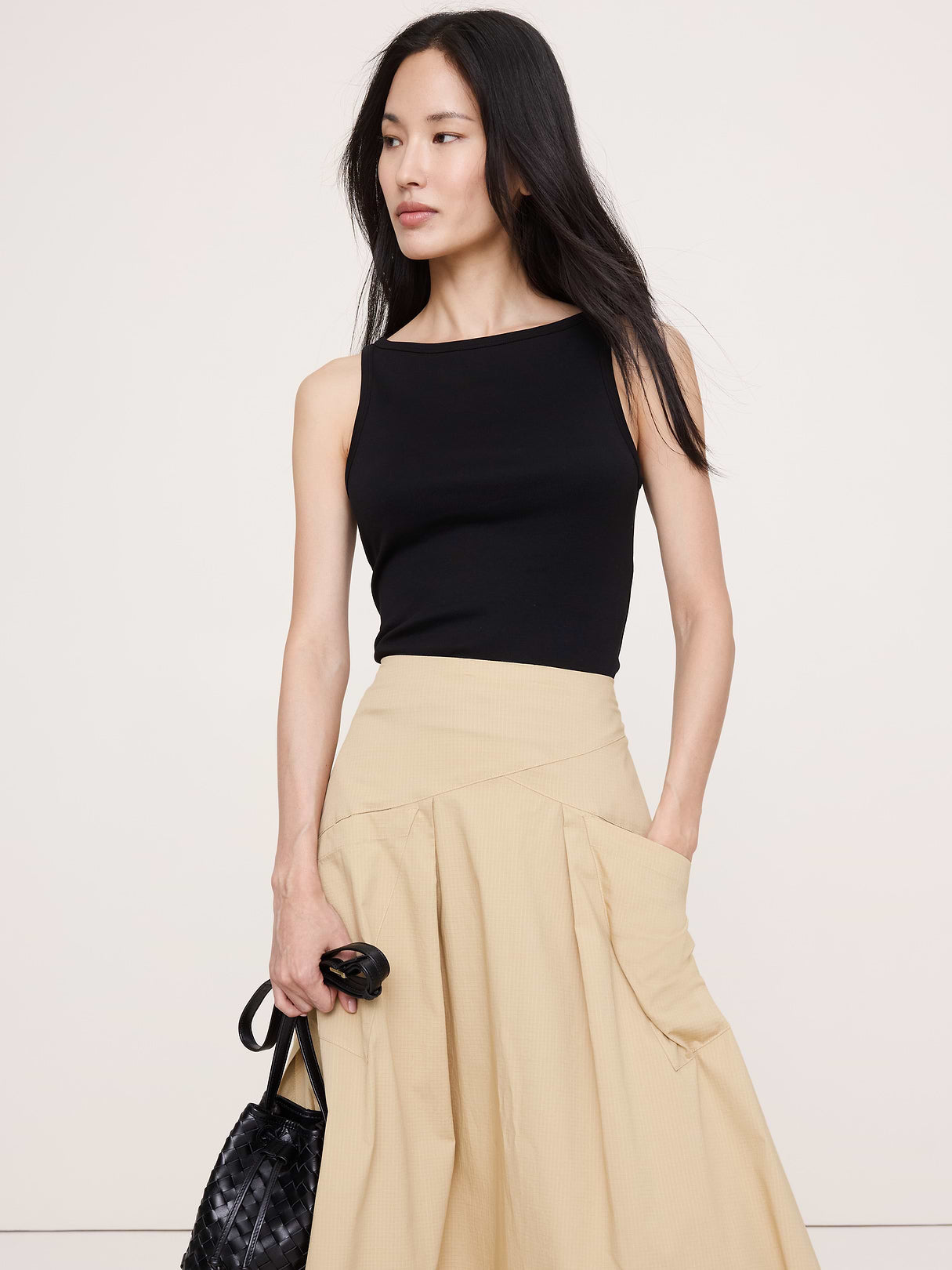 Minimalist Cotton Tank - Black