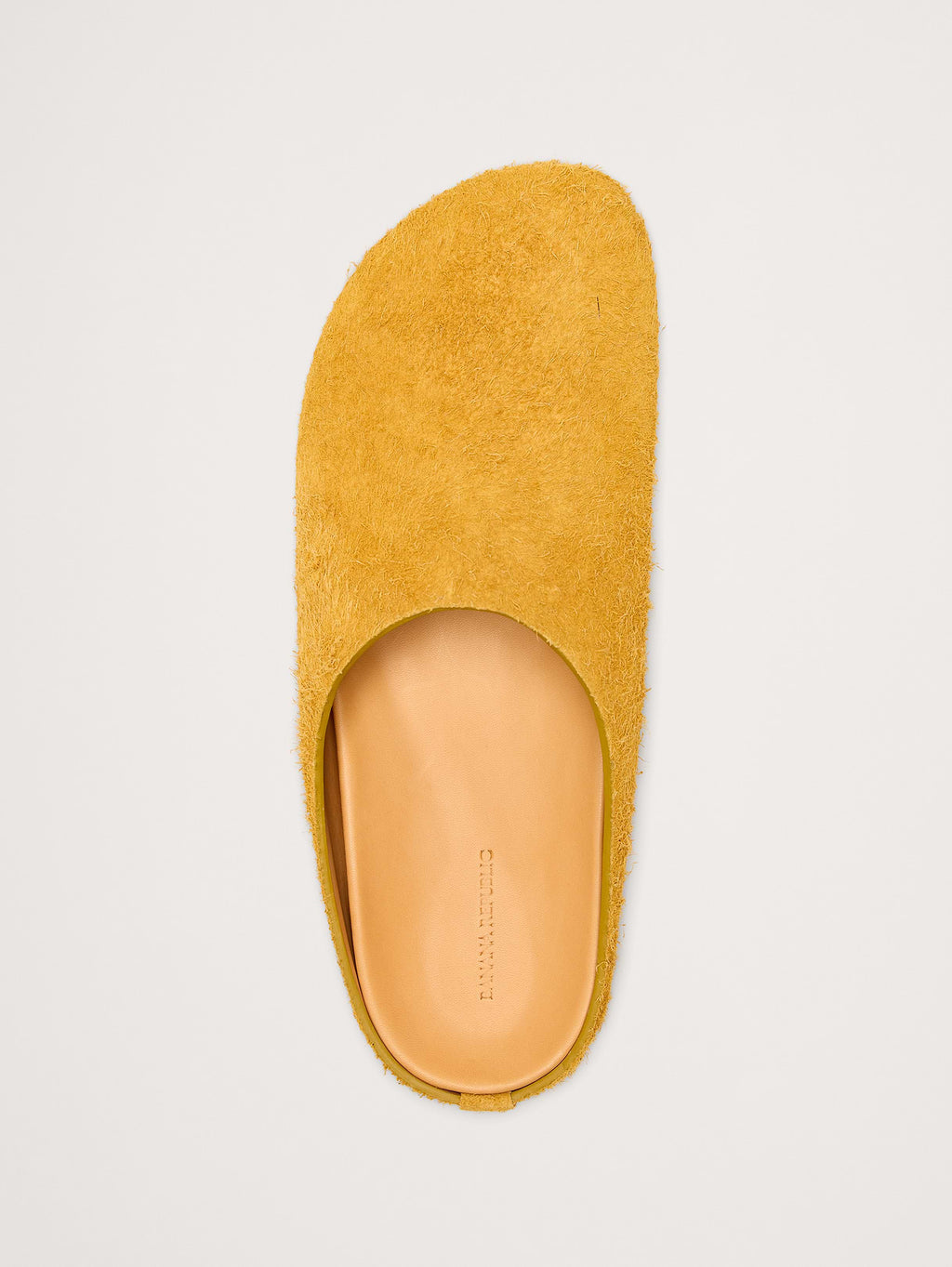 Leather Clog - Yellow Ochre Suede