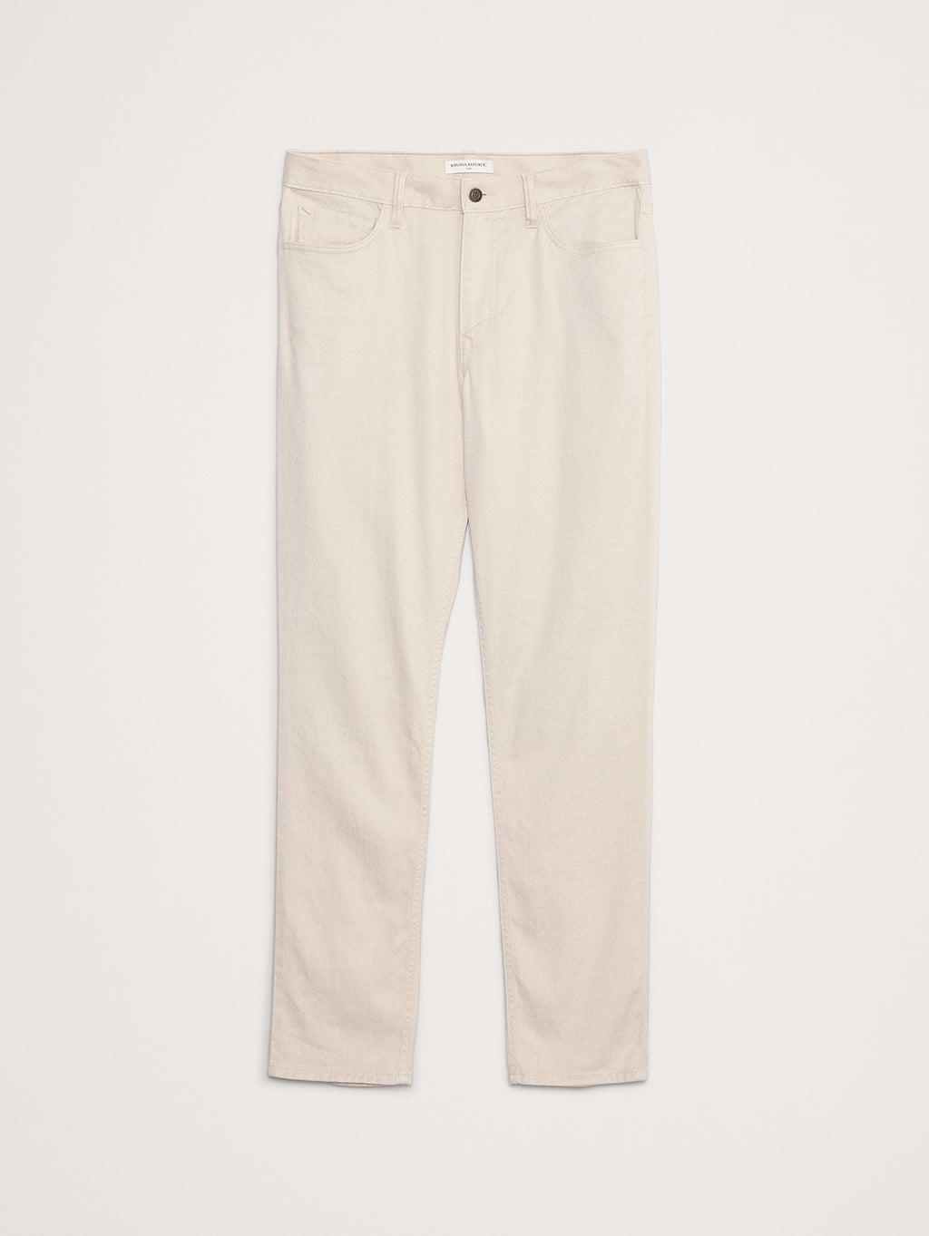 Slim Linen-Cotton Traveler Pant - Light Khaki Beige