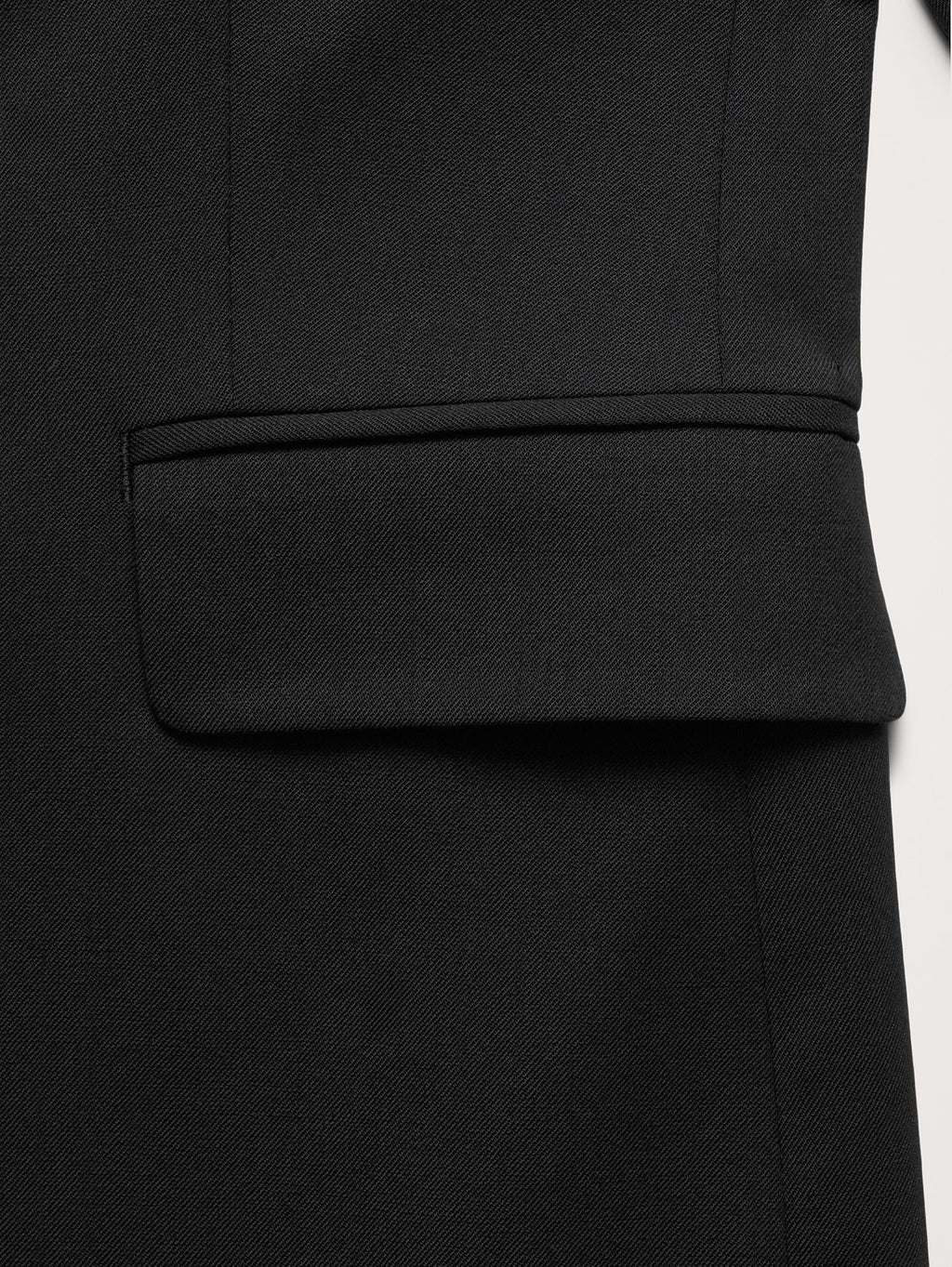 Slim Italian Lightweight Wool Blazer - Black