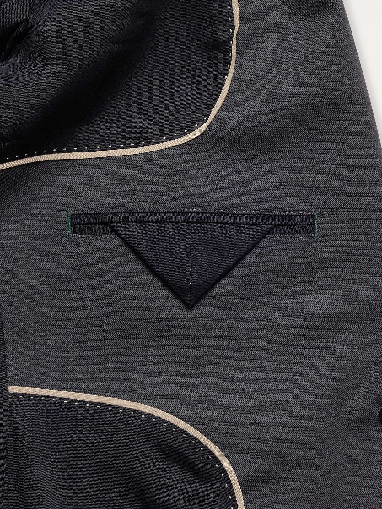 Slim Italian Lightweight Wool Blazer - Charcoal Gray