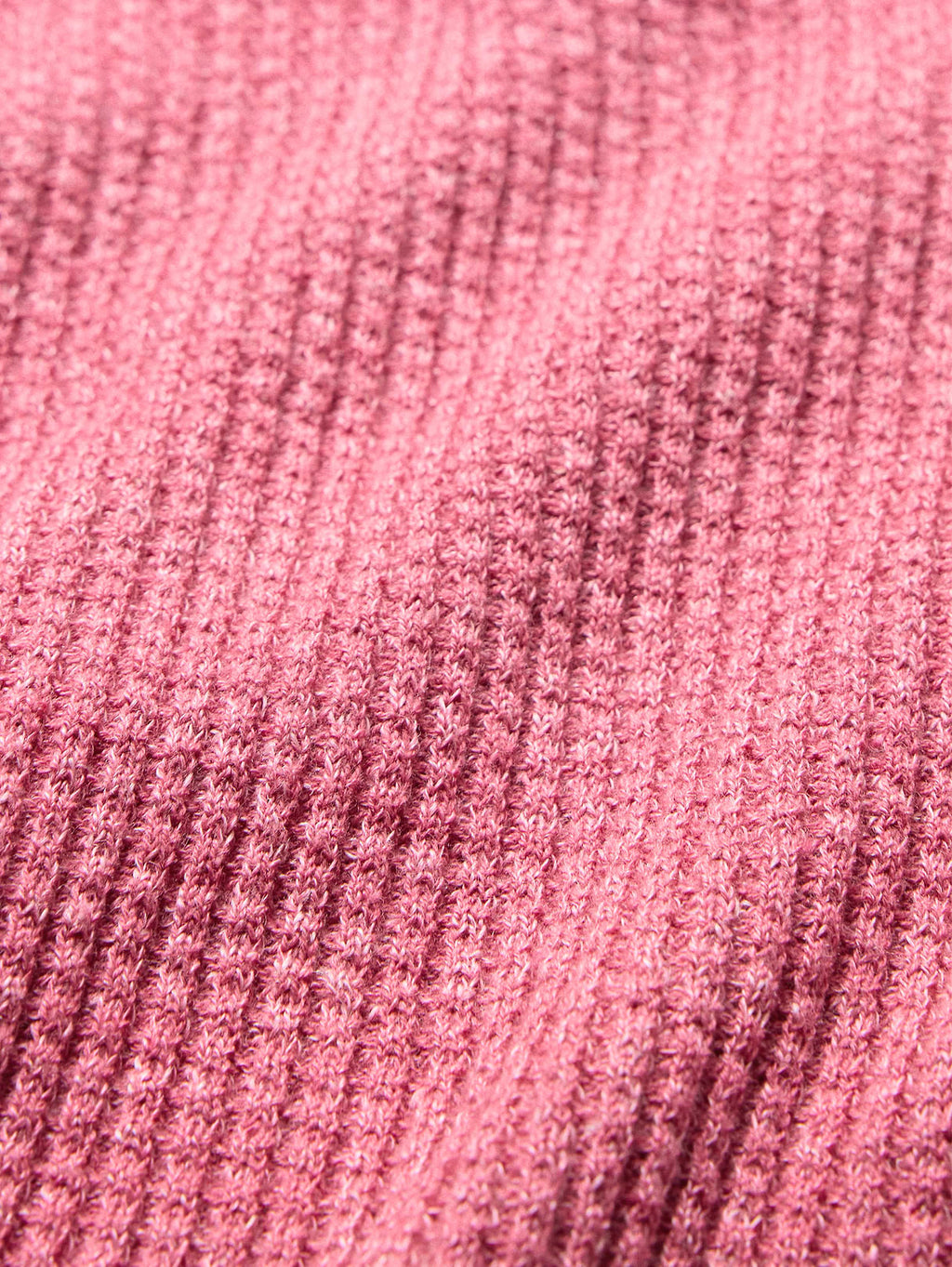 Linen-Cotton Sweater Polo - Pink Spring Tulip