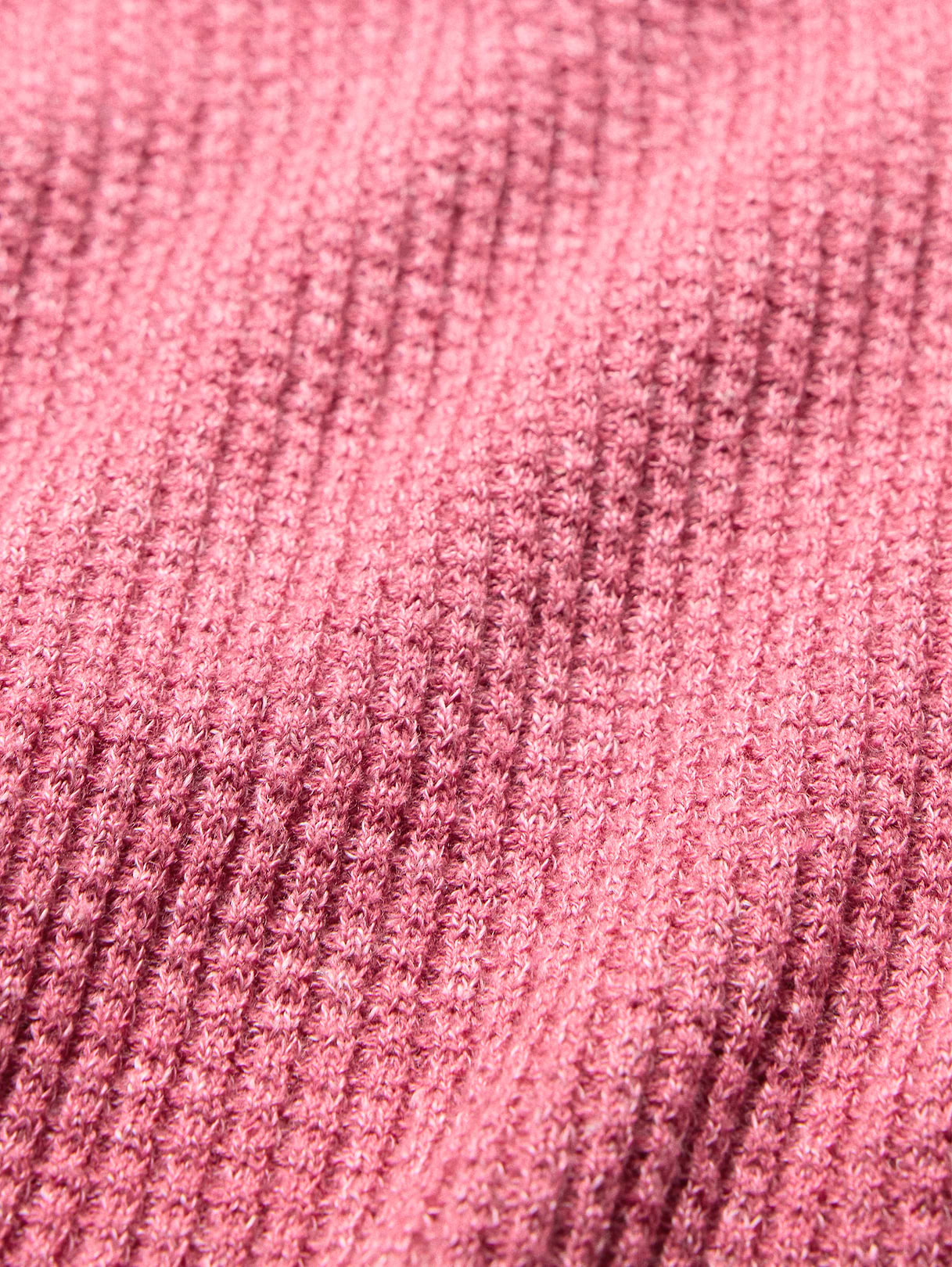 Linen-Cotton Sweater Polo - Pink Spring Tulip