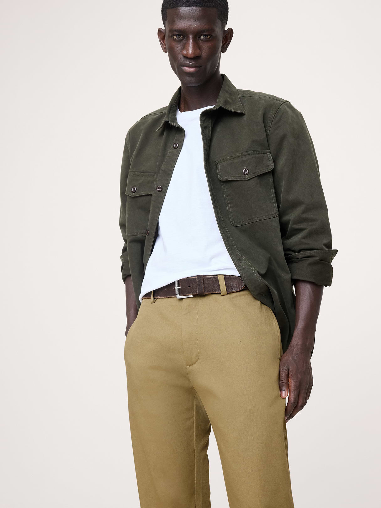 Straight Italian-Stretch Chino - True Spruce Green