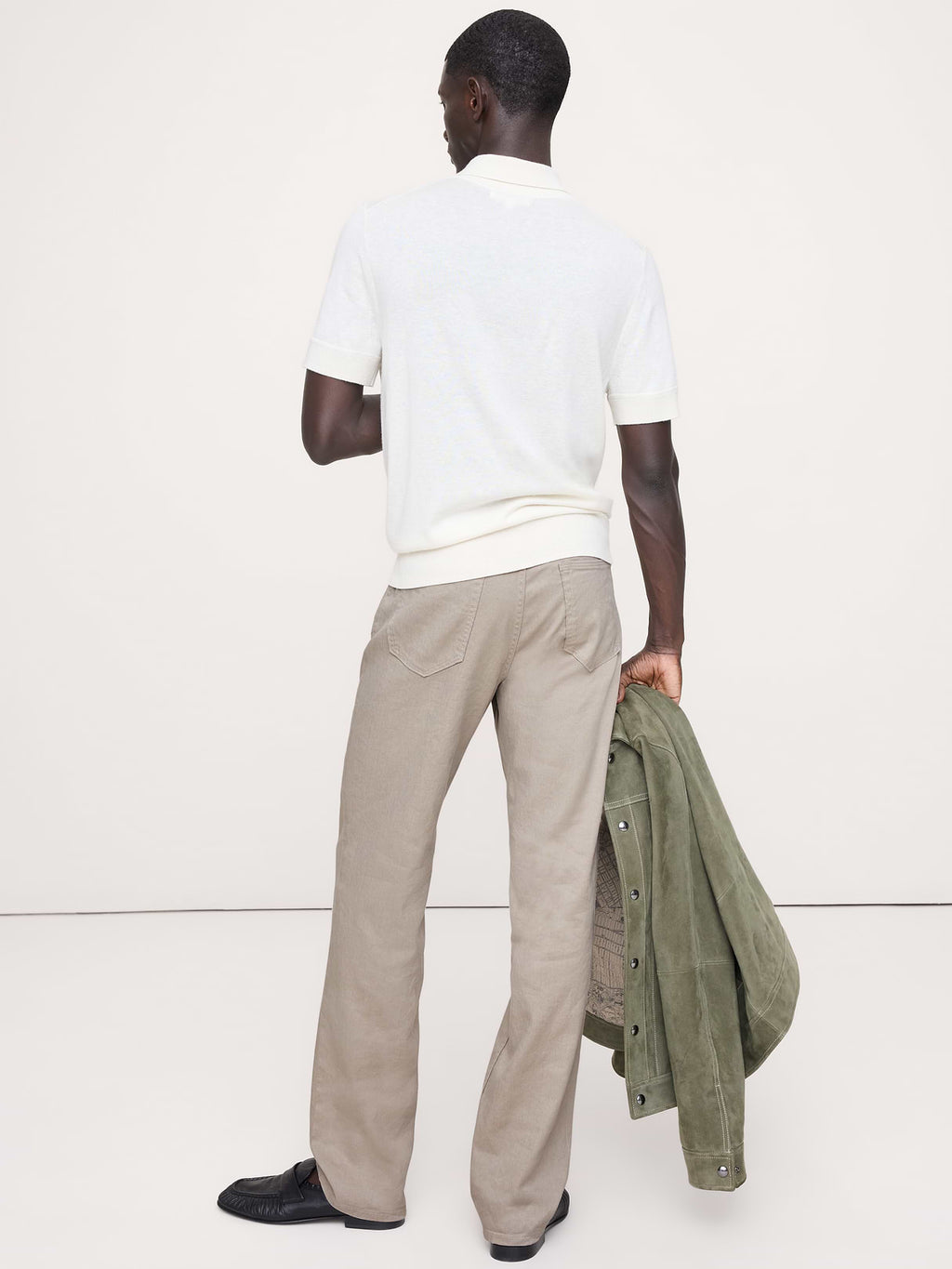Straight Linen-Cotton Traveler Pant - Khaki Beige