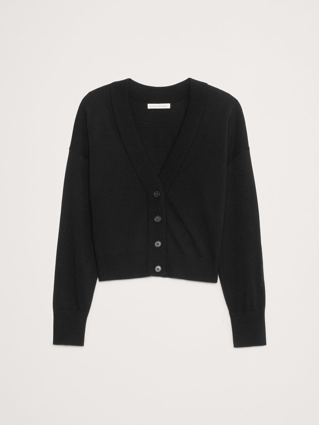 Merino Cardigan Sweater - Black