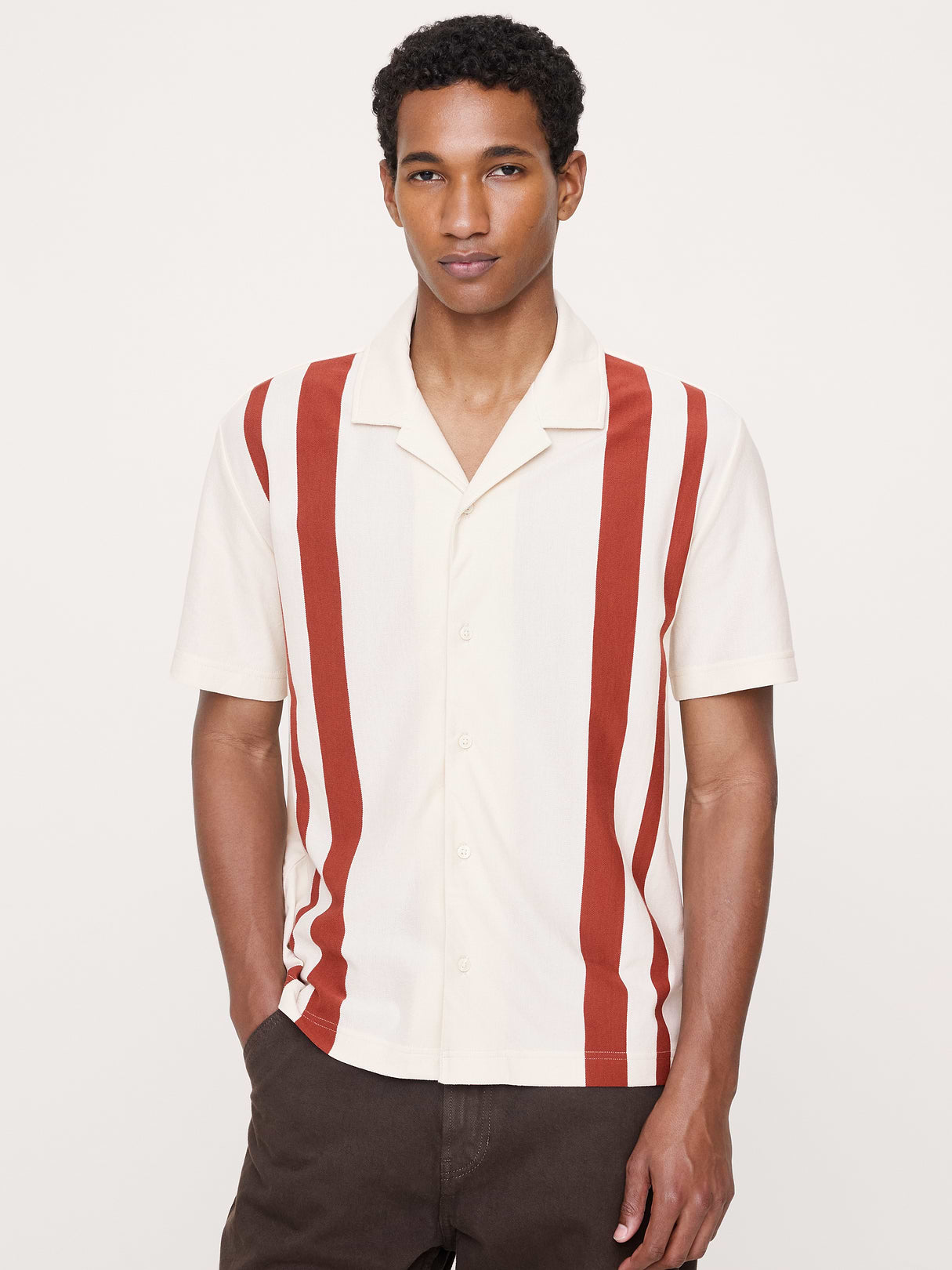 Pique Resort Shirt - Cream White