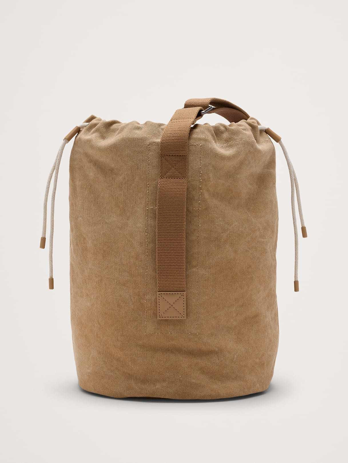 Cotton Canvas Crossbody Bag - Sand Khaki Beige