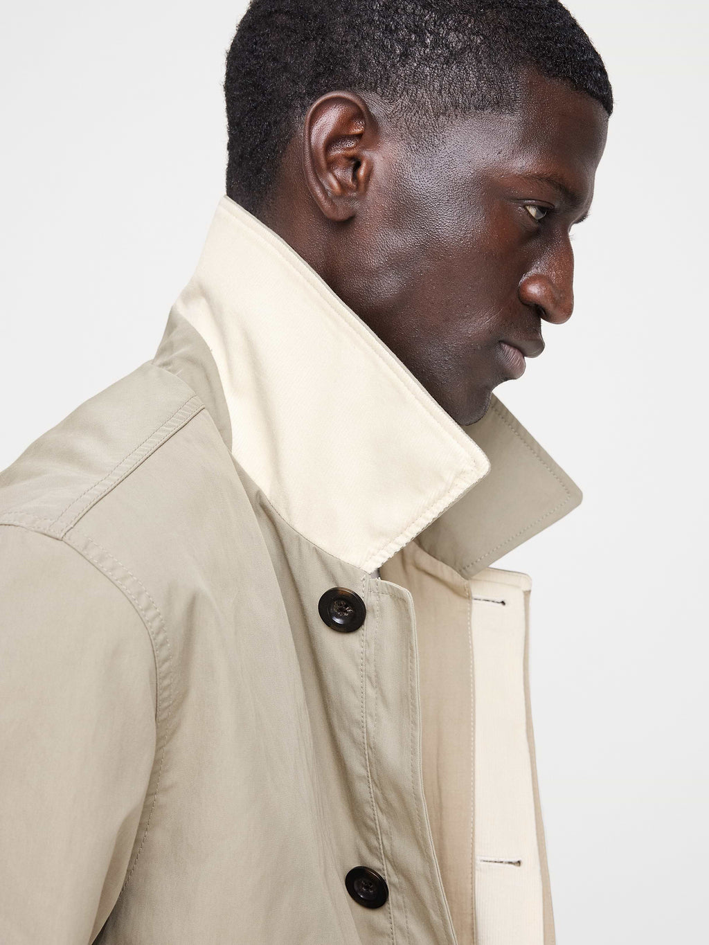 Cotton-Nylon Field Jacket - Stone Beige