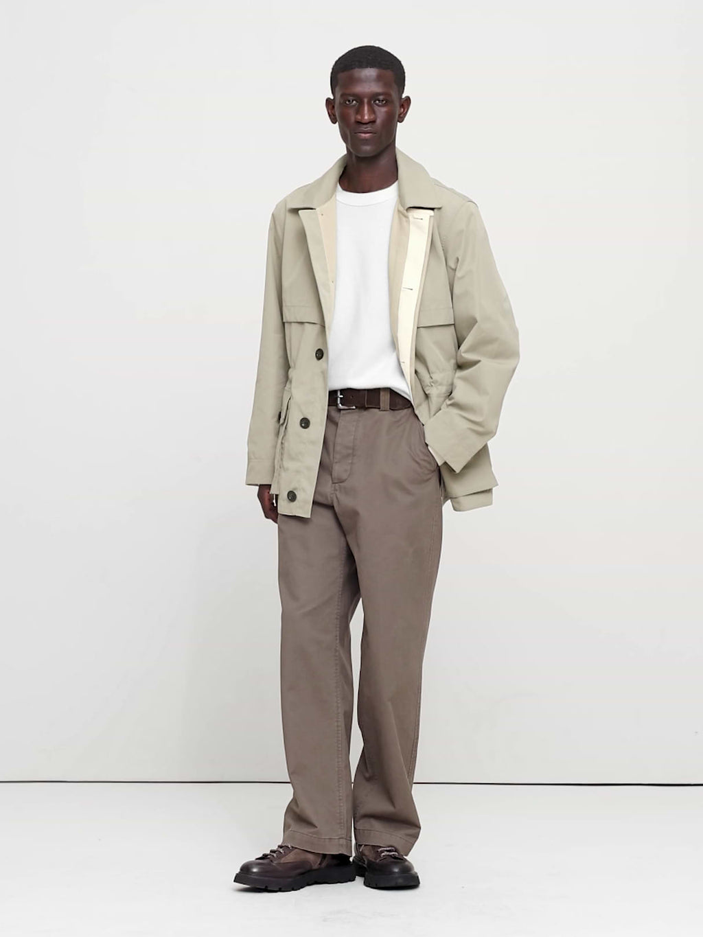 Cotton-Nylon Field Jacket - Stone Beige