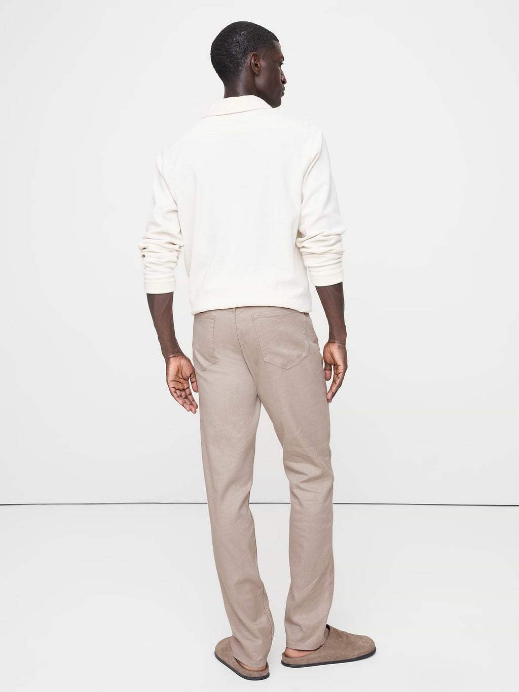 Slim Linen-Cotton Traveler Pant - Khaki Beige