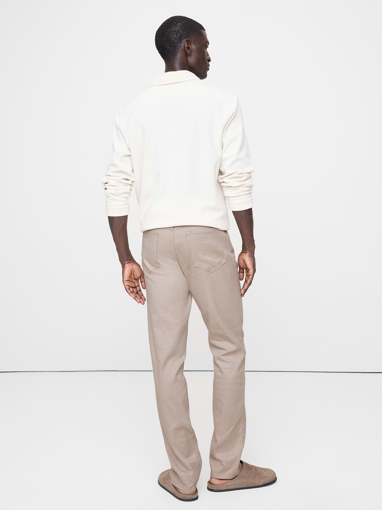 Slim Linen-Cotton Traveler Pant - Khaki Beige