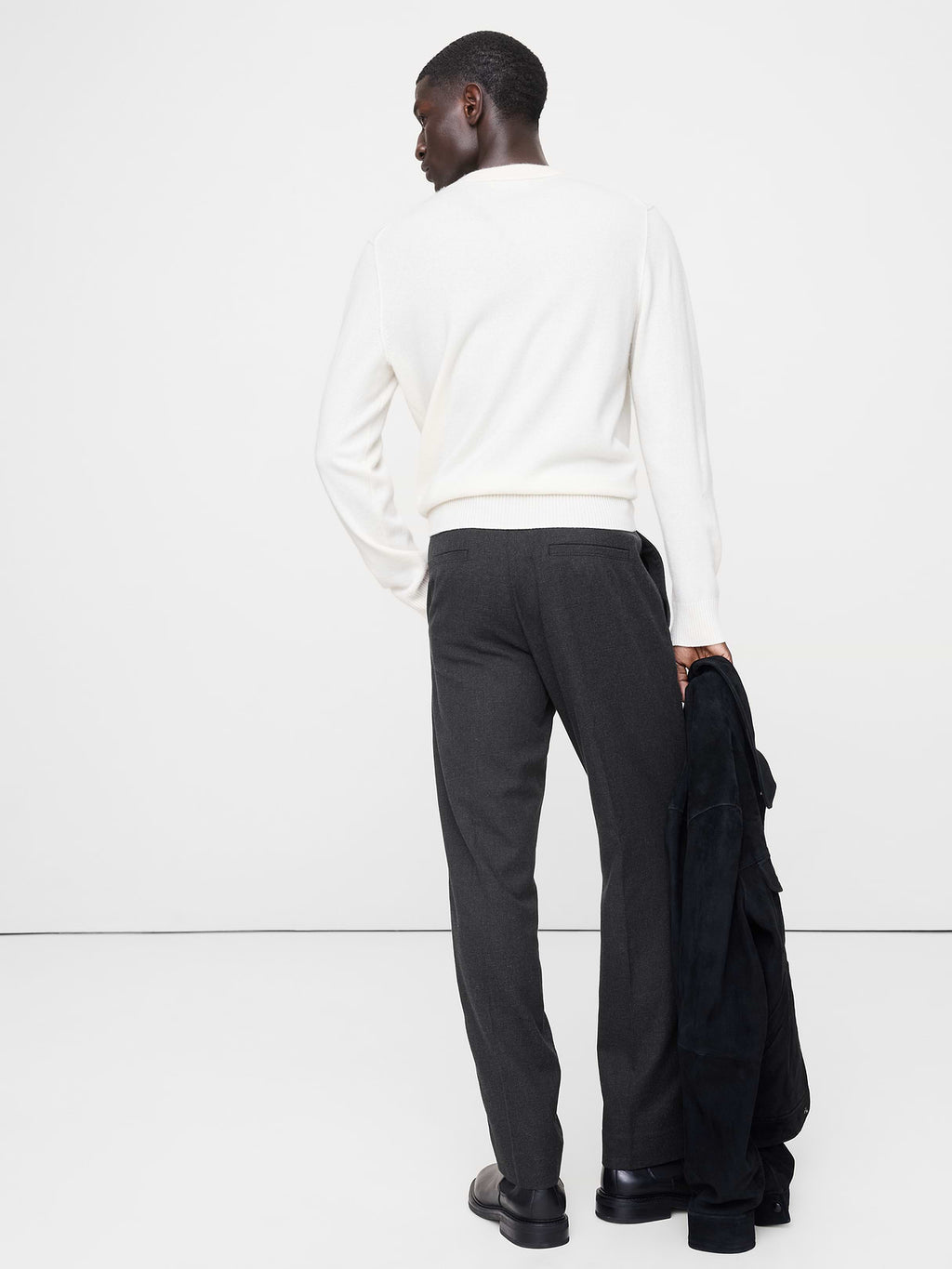 Athletic Textured Dress Pant - Black & Charcoal Gray