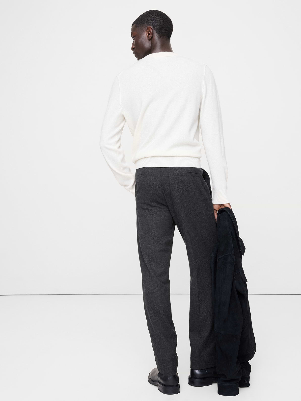 Athletic Textured Dress Pant - Black & Charcoal Gray