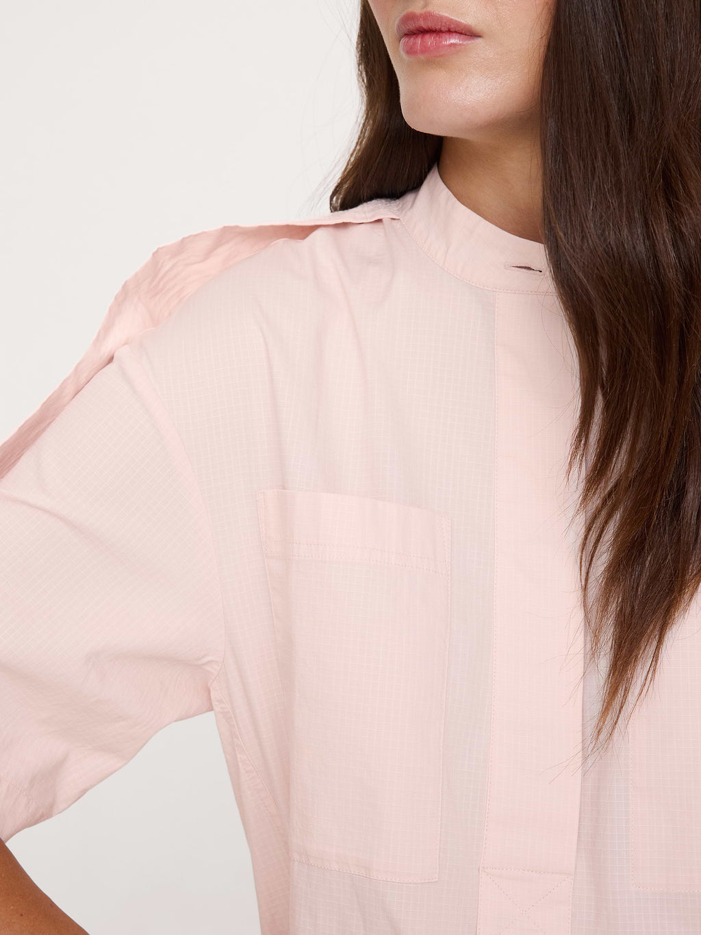 Utility Shift Mini Dress - Mellow Pink