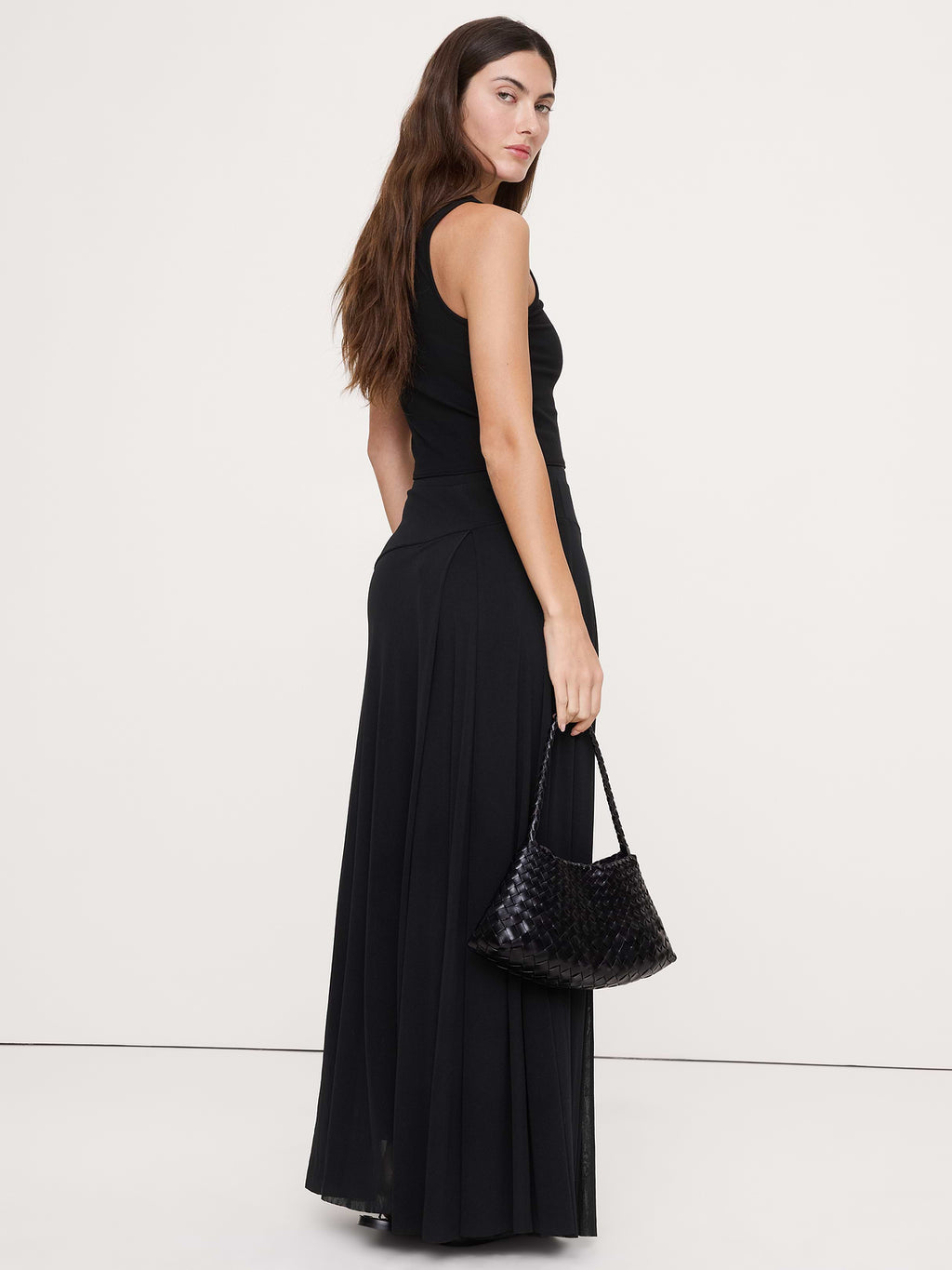 Mesh Maxi Skirt - Black