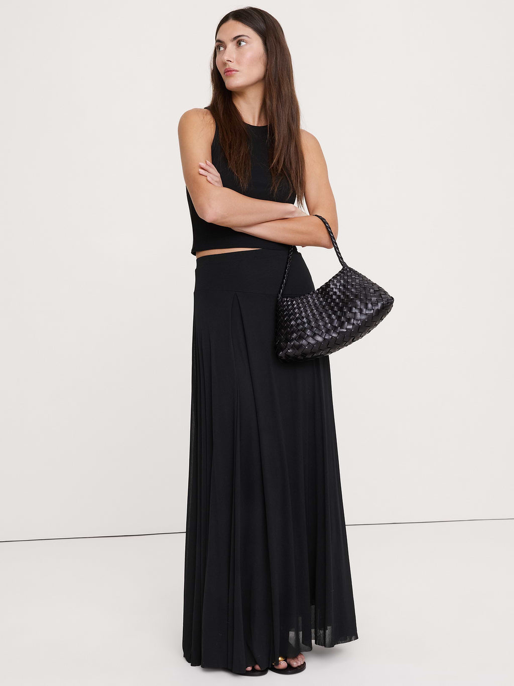Mesh Maxi Skirt - Black