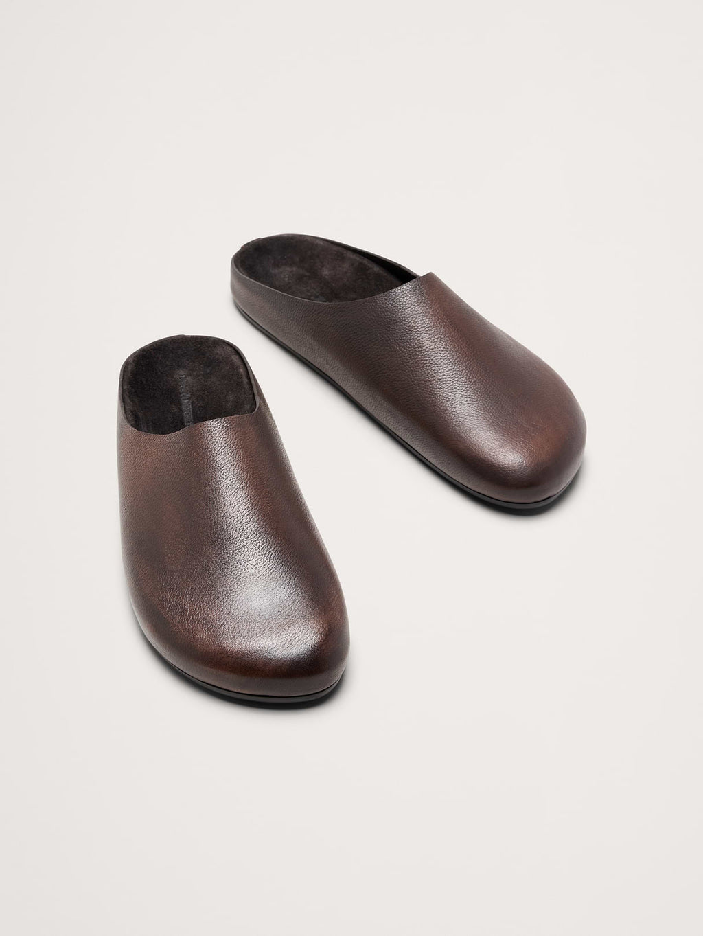Leather Clog - Dark Brown Leather