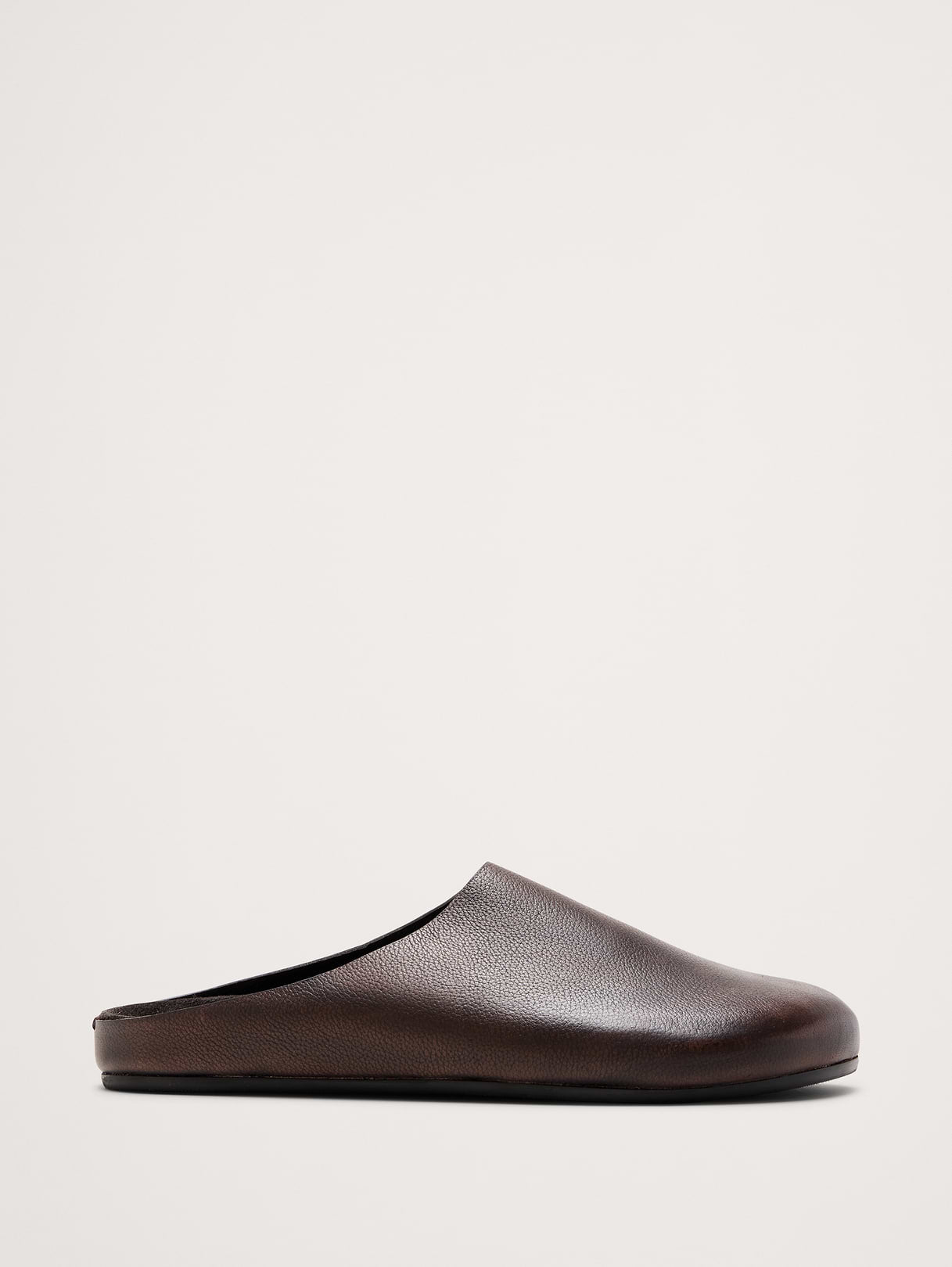 Leather Clog - Dark Brown Leather