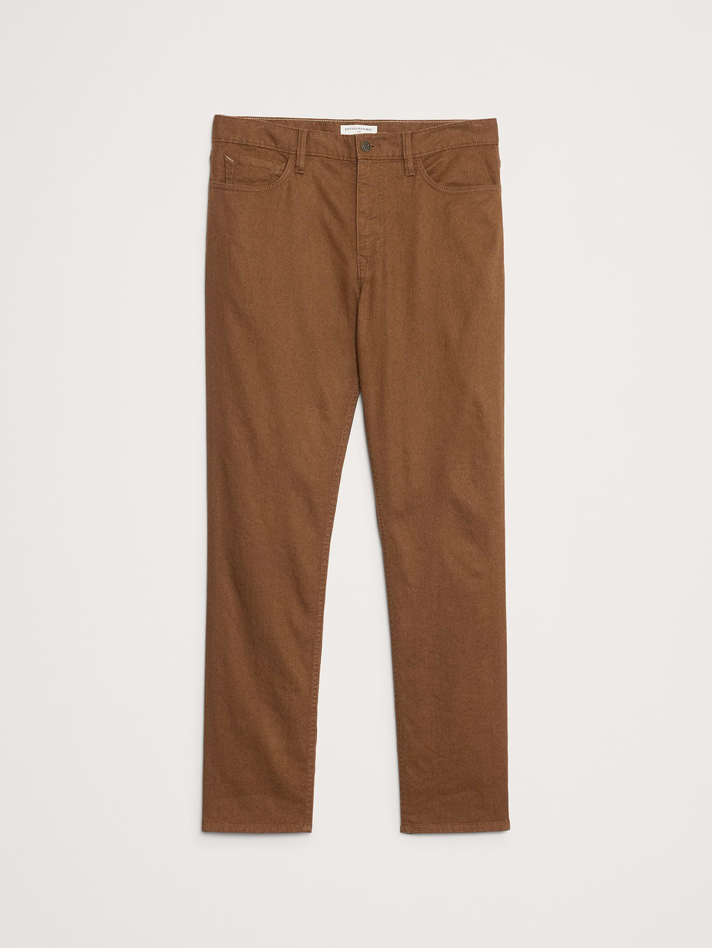 Slim Linen-Cotton Traveler Pant - Cinnamon Coffee Brown