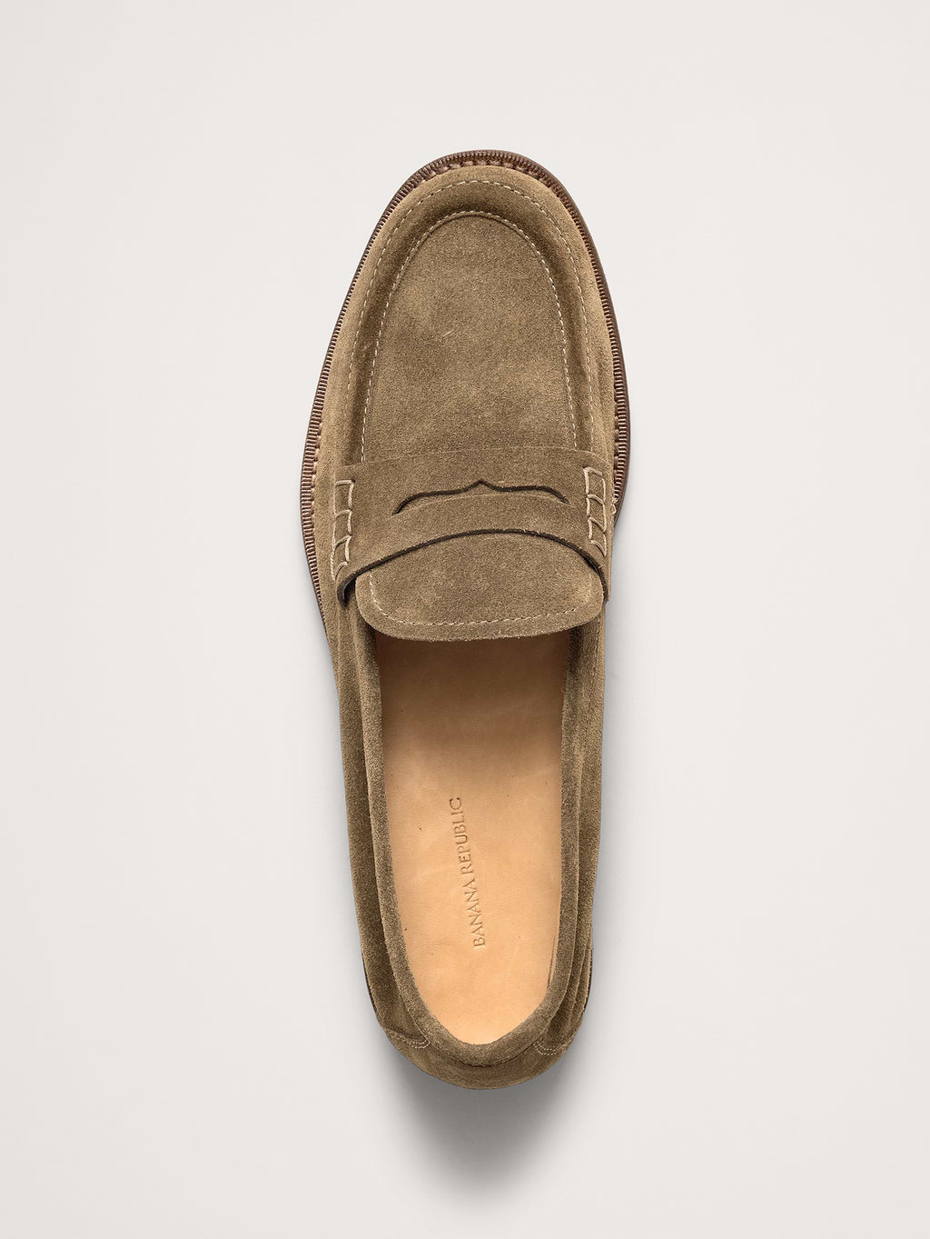 Italian Suede Penny Loafer - Sage Green