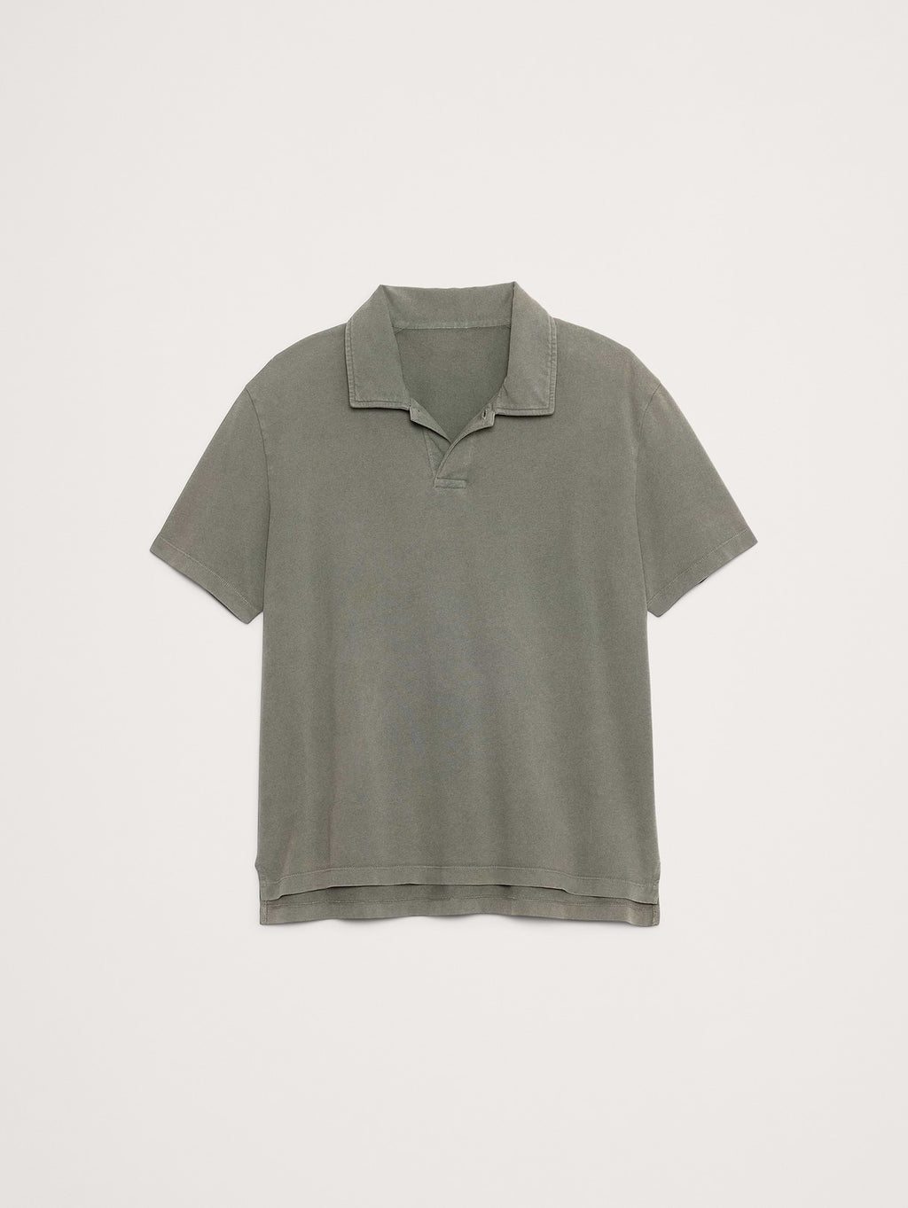 Relaxed Sueded Cotton Polo - Yosemite Green