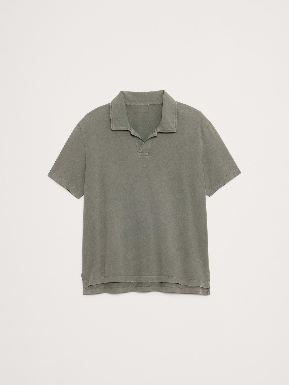 Relaxed Sueded Cotton Polo - Yosemite Green