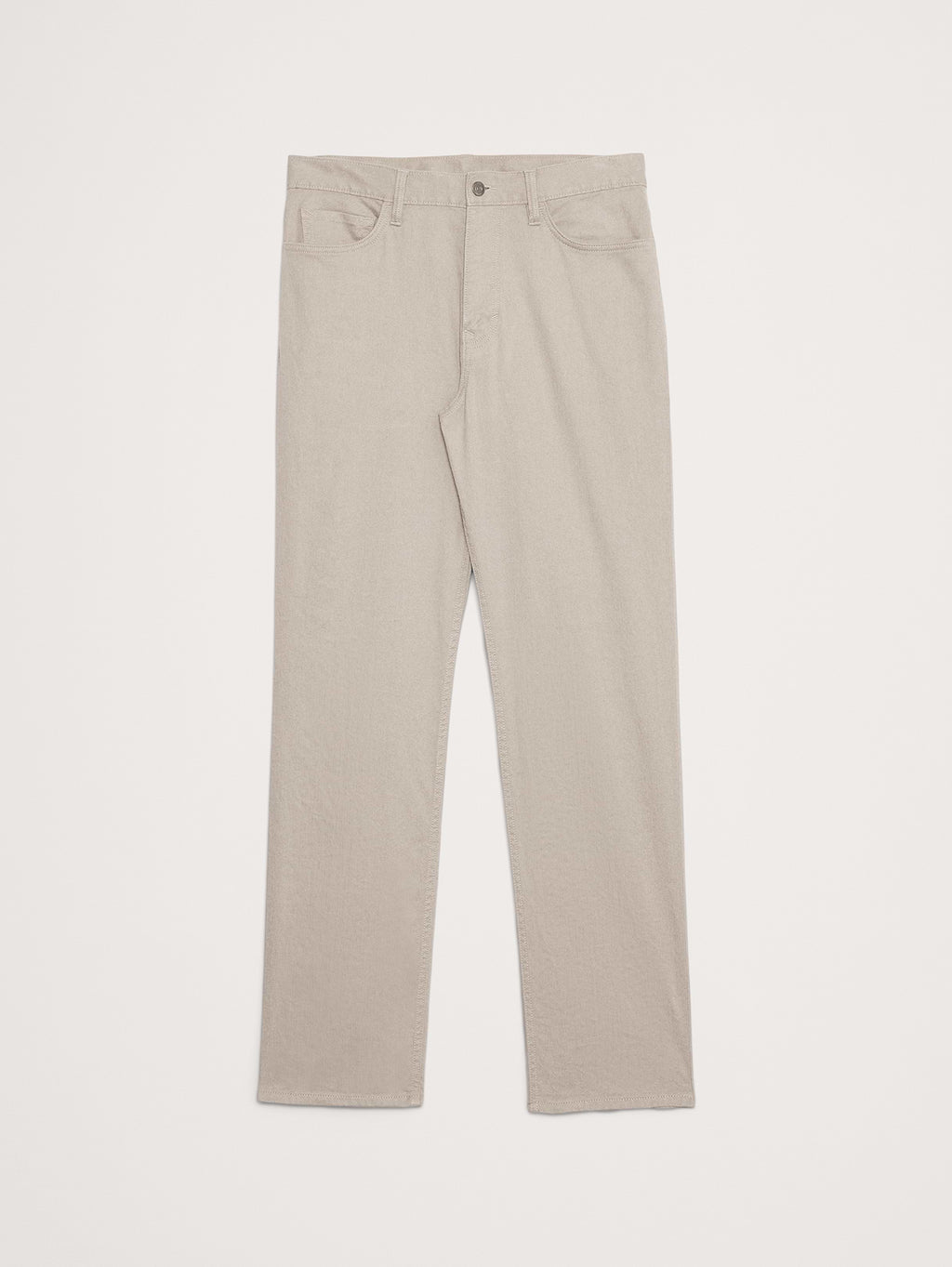 Straight Linen-Cotton Traveler Pant - Khaki Beige