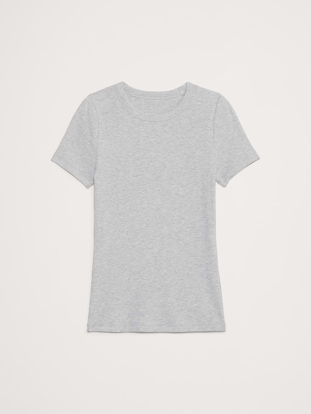 Ribbed Baby T-Shirt - Light Heather Gray