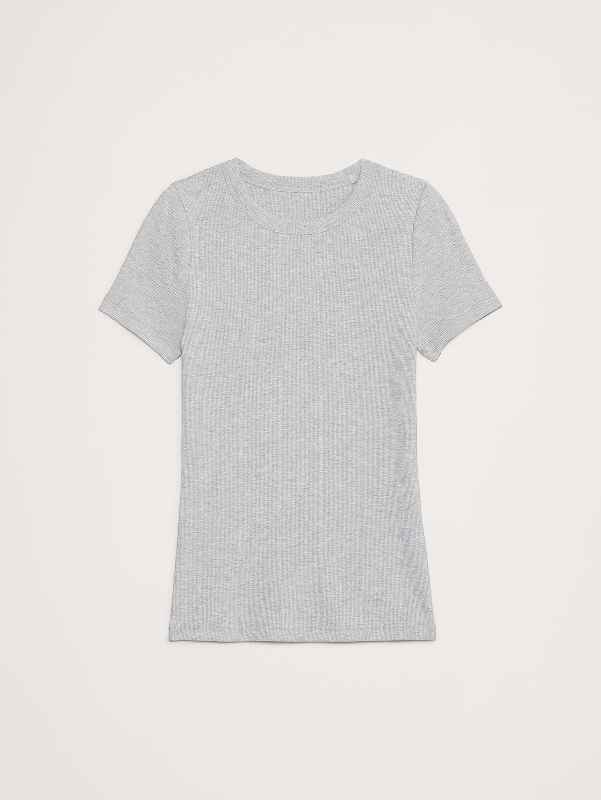 Ribbed Baby T-Shirt - Light Heather Gray