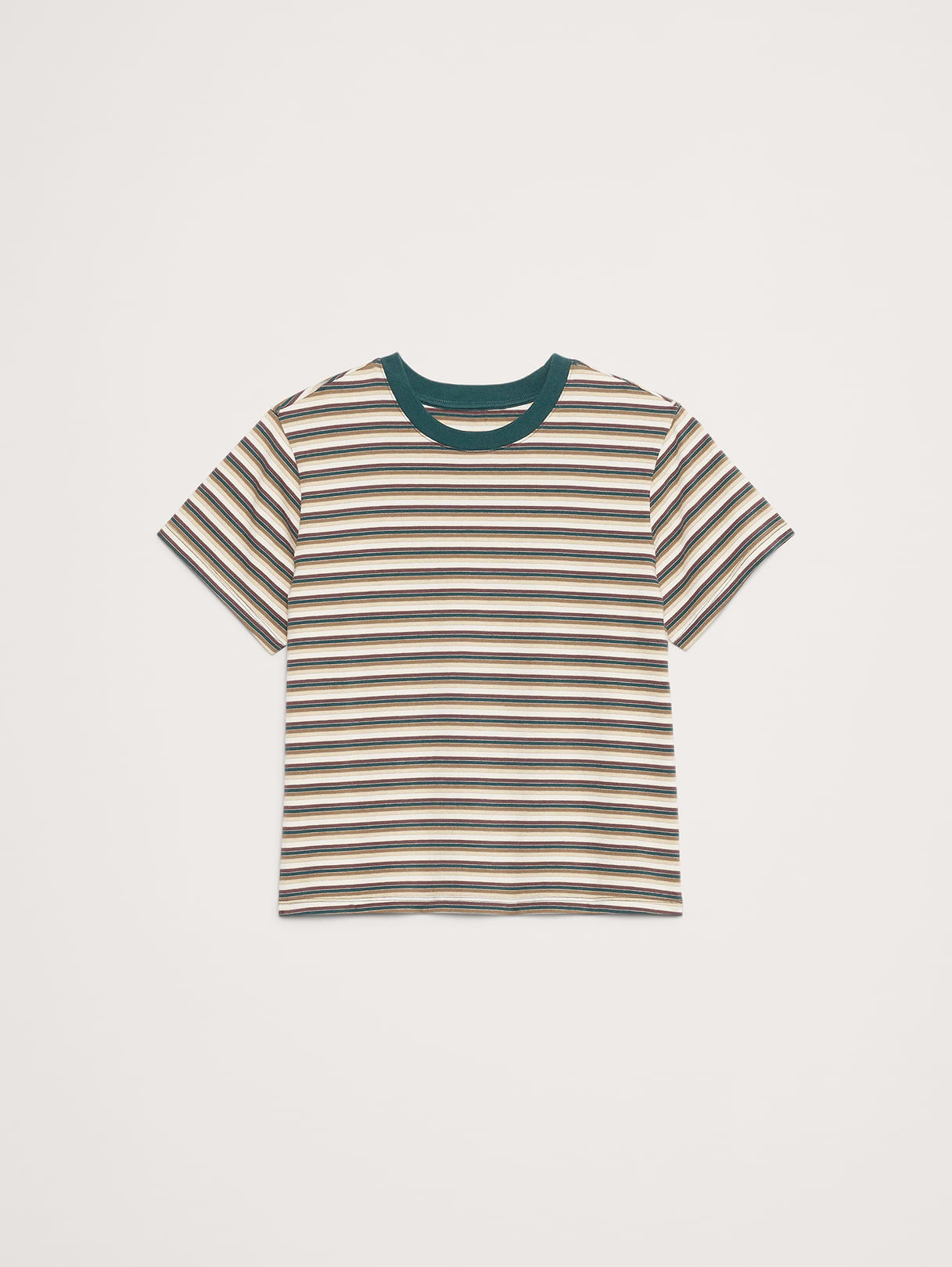 Vintage Cotton Crew-Neck T-Shirt - Dawn Blue Stripe