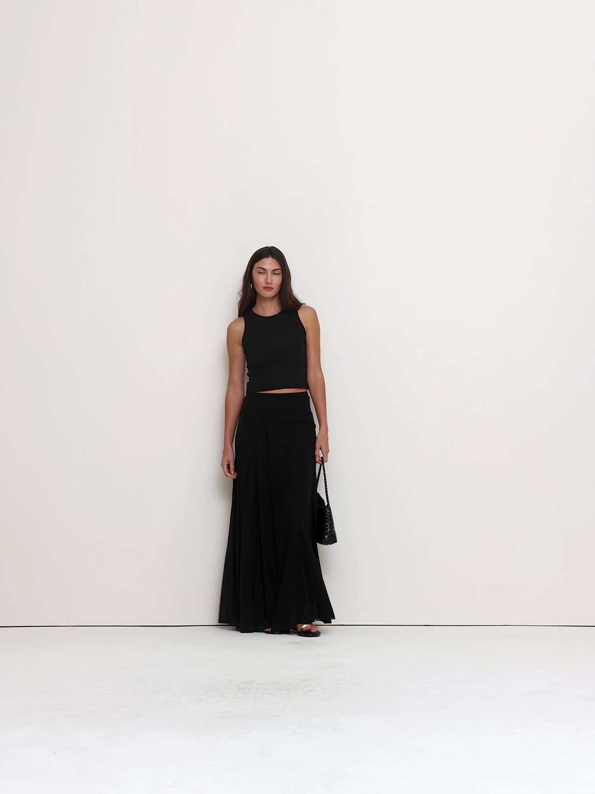 Mesh Maxi Skirt - Black