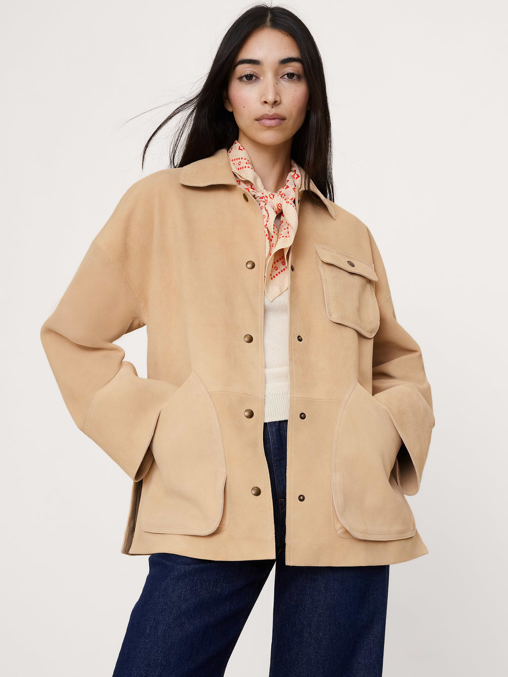 Heritage Suede Jacket - Light Tan