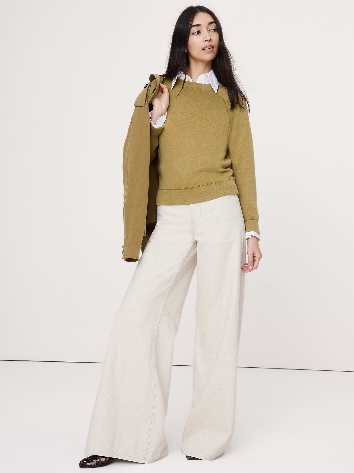 Garment Dye Sweatshirt - Green Moss