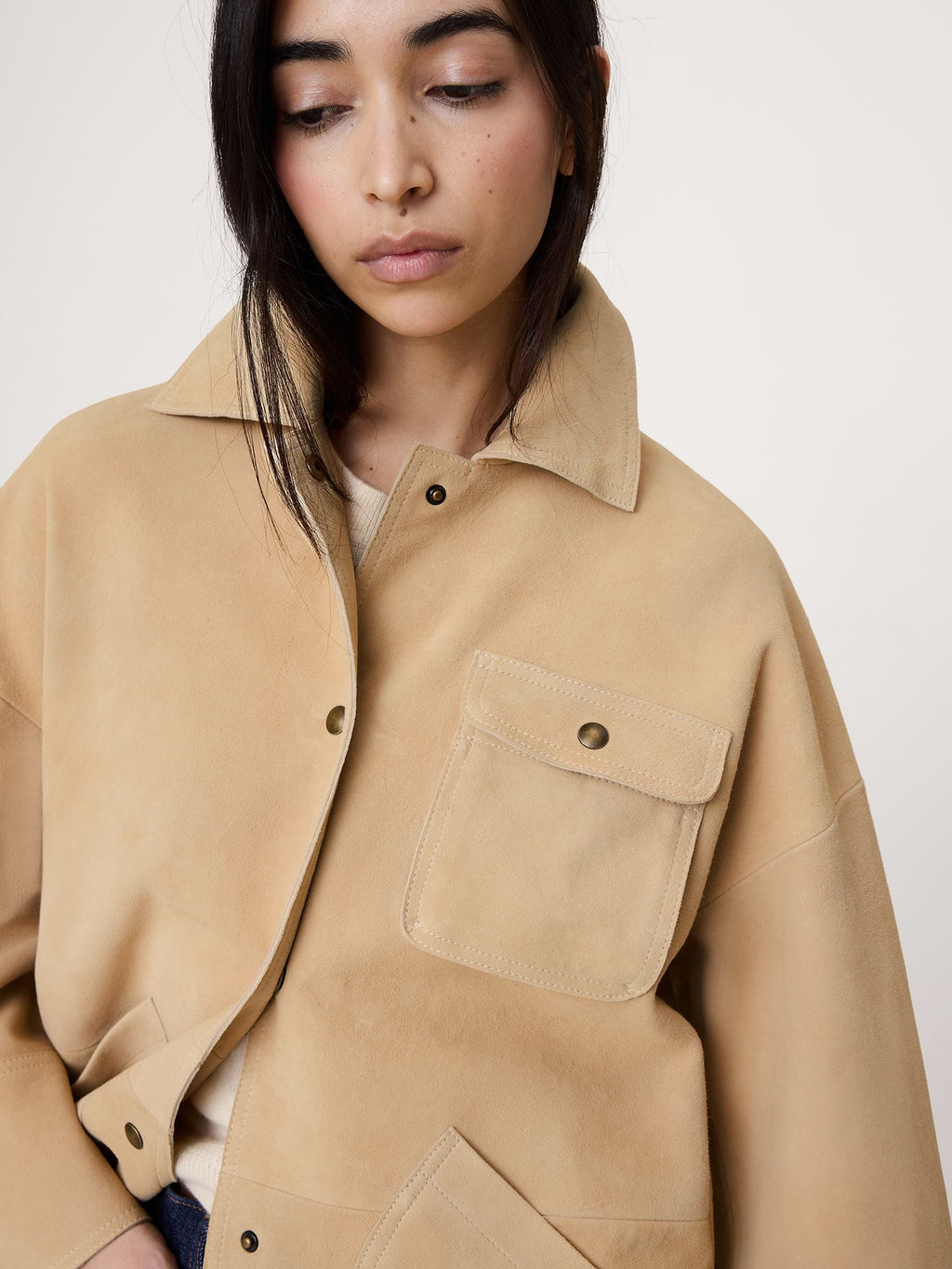 Heritage Suede Jacket - Light Tan