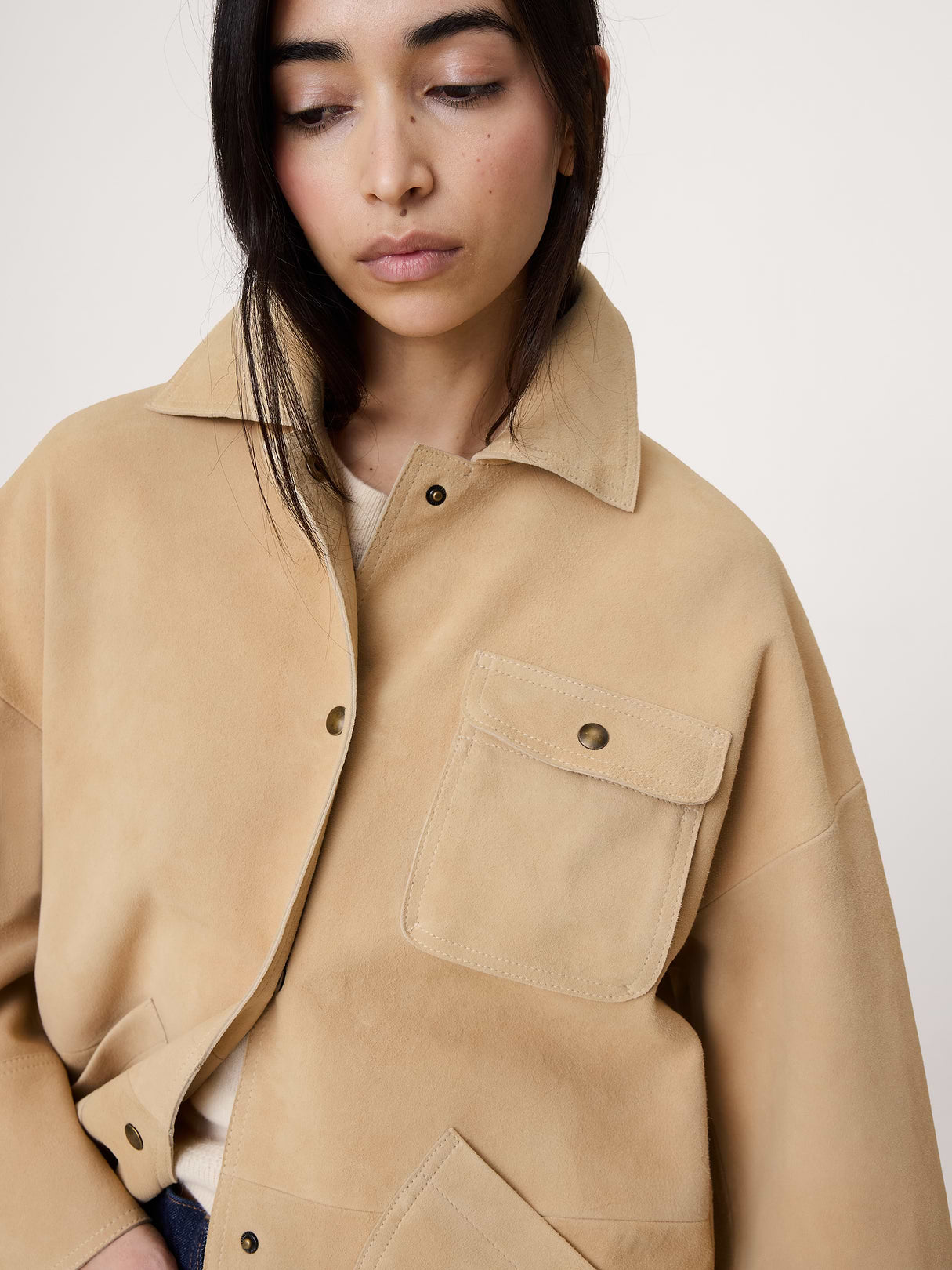 Heritage Suede Jacket - Light Tan