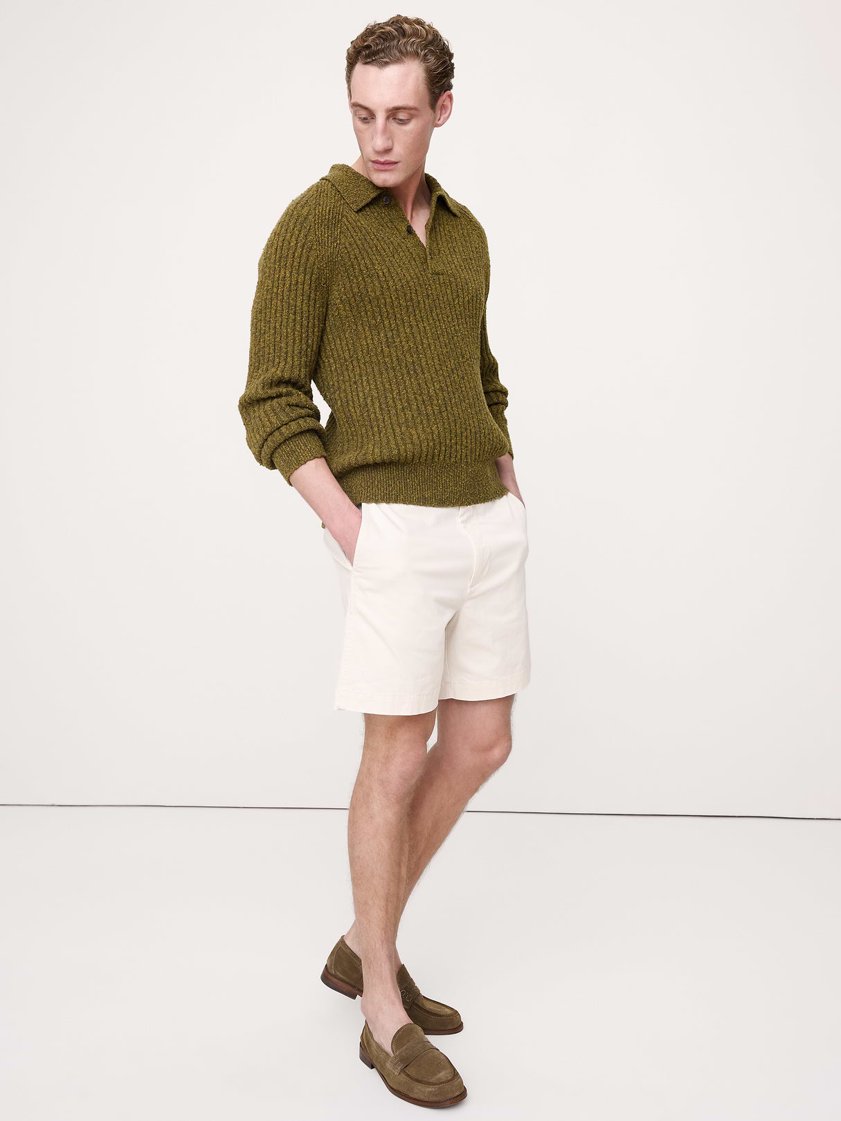 7" Lived-In Chino Short - Cream White