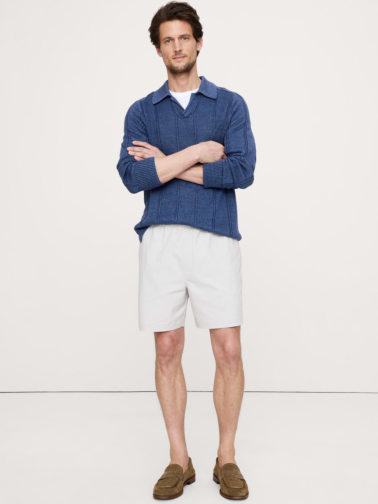 7" Performance Pull-On Short - Light Khaki Beige