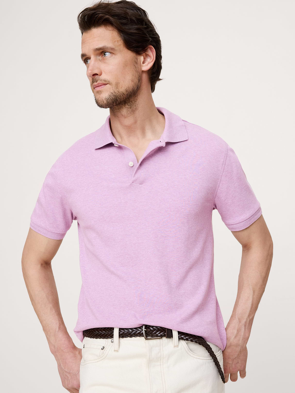Luxury-Touch Polo - Dusty Lilac