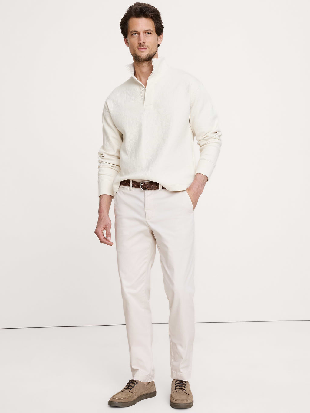 Slim Lived-In Chino - Cream White