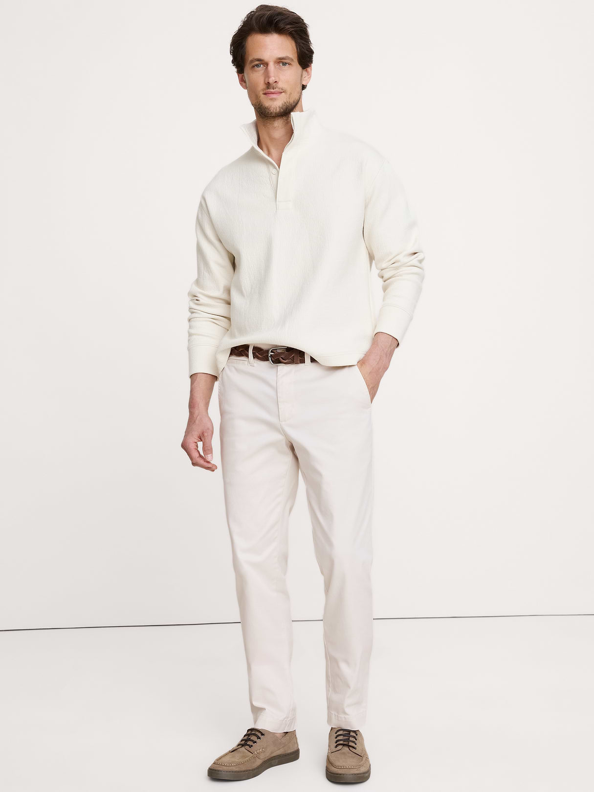 Slim Lived-In Chino - Cream White