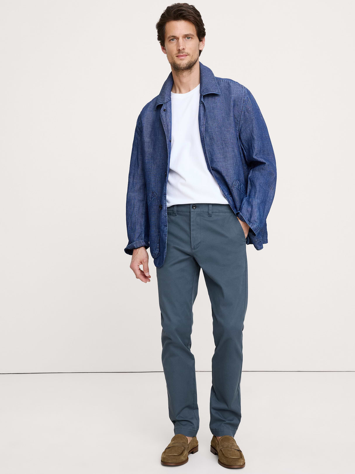 Slim Lived-In Chino - Dark Denim Blue