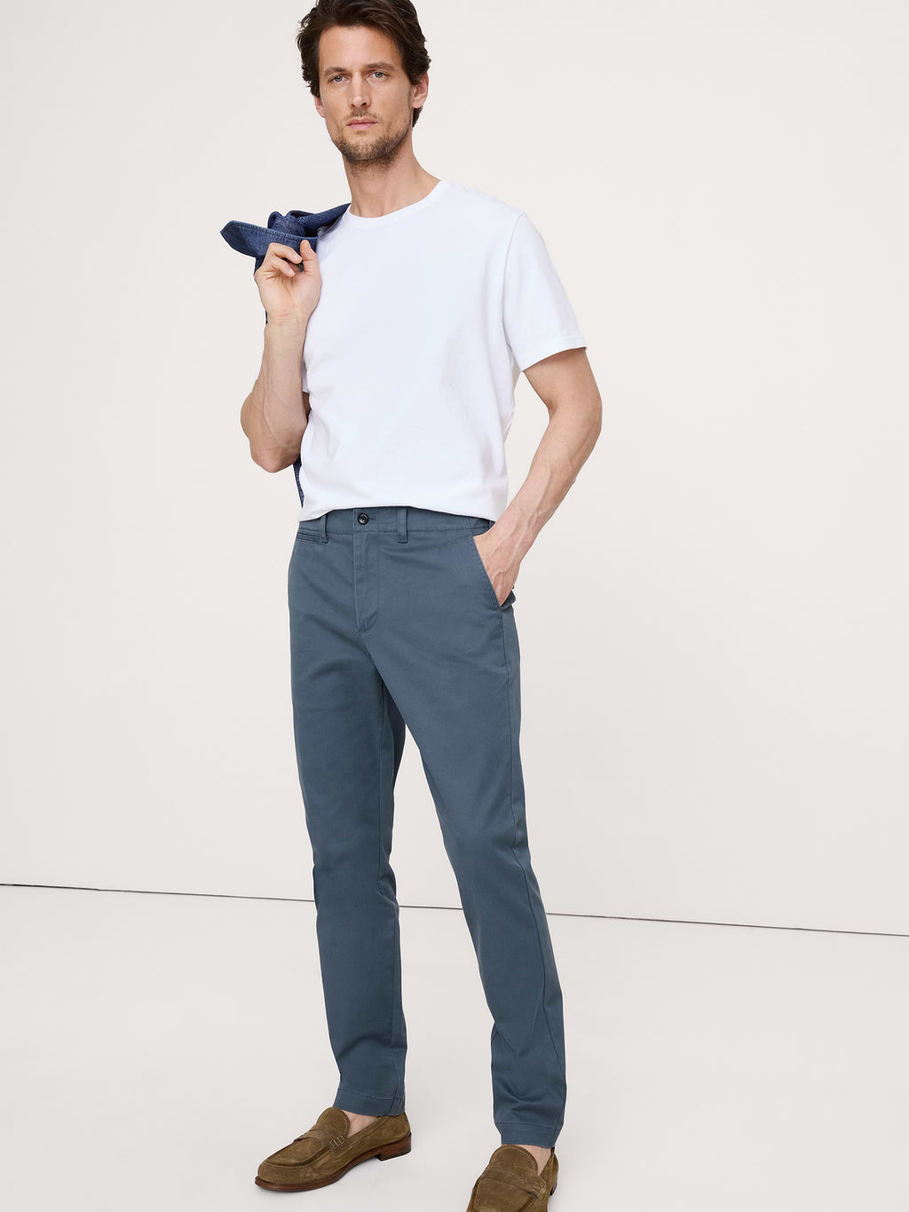 Slim Lived-In Chino - Dark Denim Blue