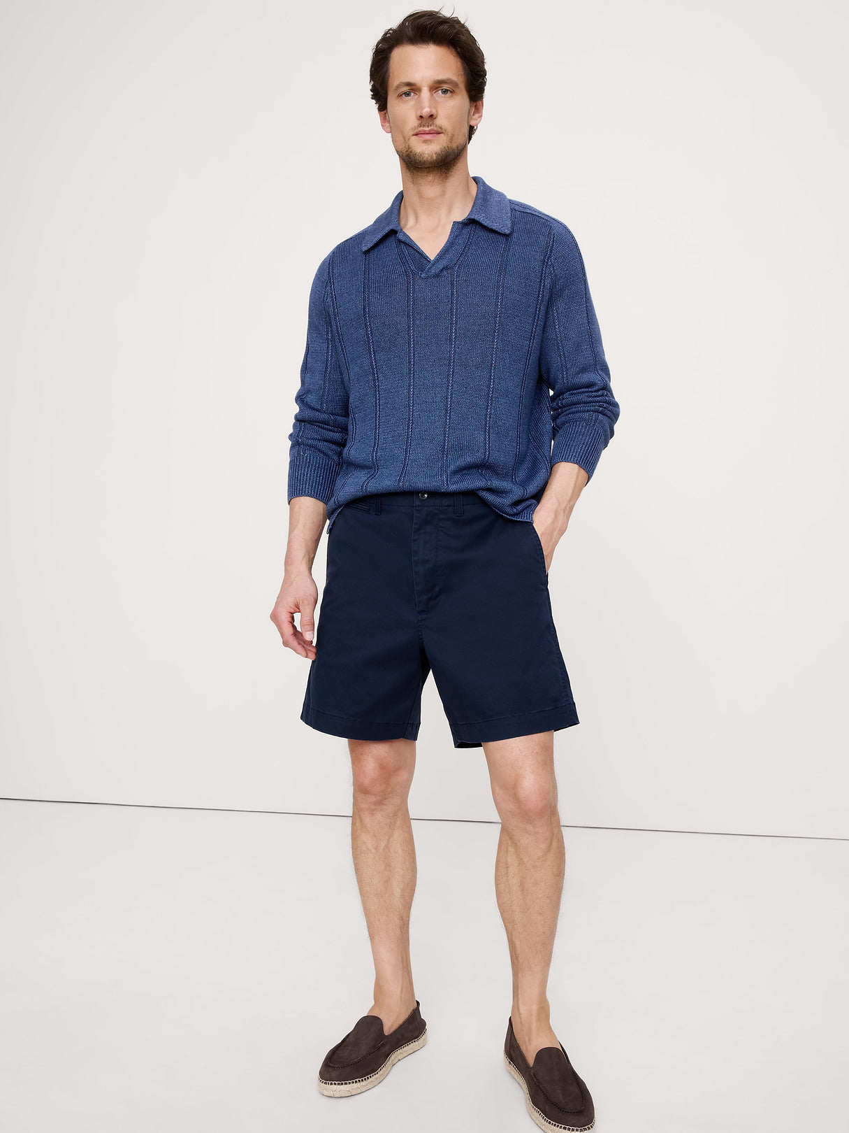 7" Lived-In Chino Short - Navy Blue