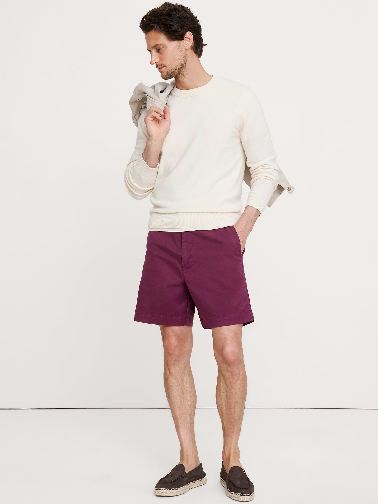 7" Lived-In Chino Short - Burgundy Fig