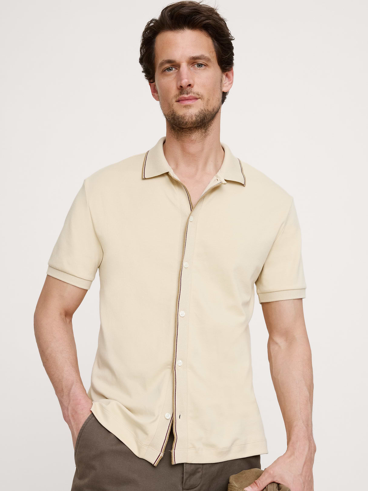 Luxury Touch Resort Shirt - Almond Milk Beige