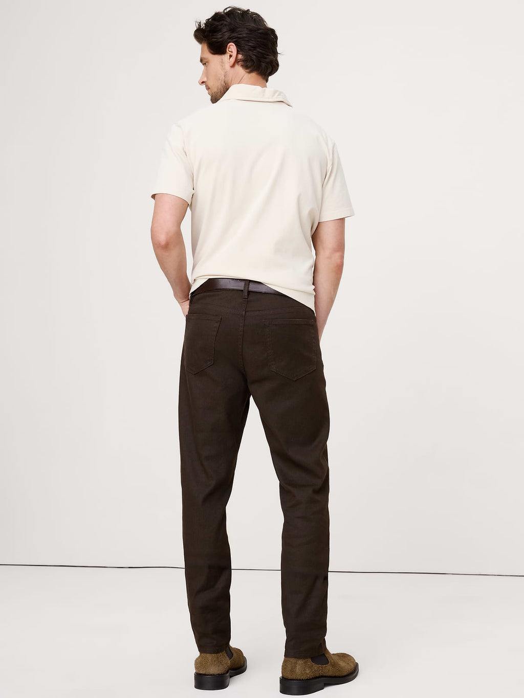 Slim Linen-Cotton Traveler Pant - Brownstone
