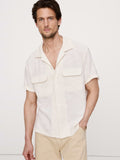 Textured Knit Resort Shirt - Cream