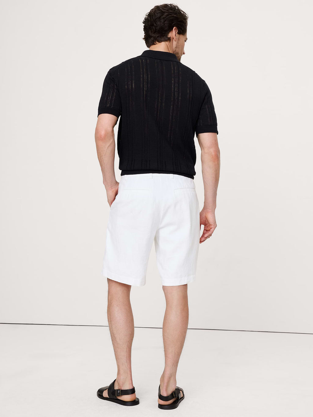 9" Linen Short - White